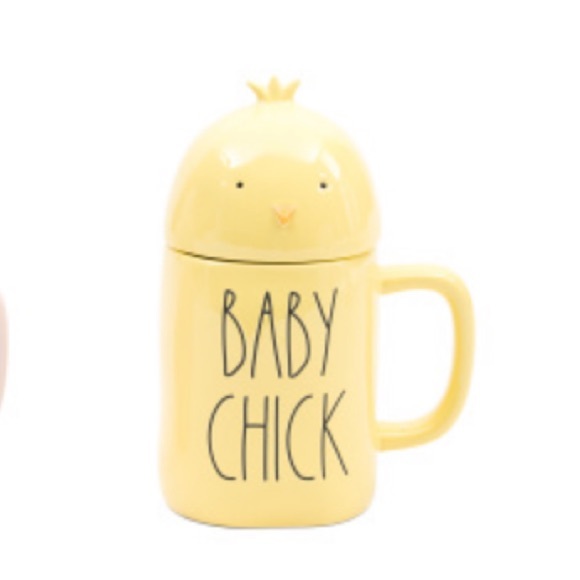 New Rae Dunn BABY CHICK Figural Topper Coffee Mug